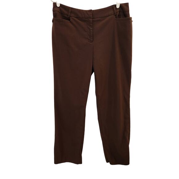 Lane Bryant Classic Mid Rise Tapered Ankle Trouser Dress Pants Brown Size 18 - Picture 1 of 10
